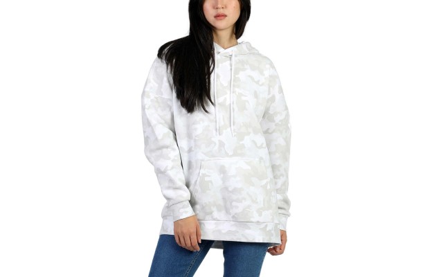  Ladies' Fleece Hoodie, White, Medium