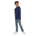 Youth Hoodie and Tee Set, Navy and White, One Color, Large