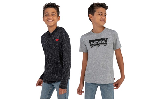  Youth Hoodie and Tee Set, Black and Gray, One Color, Large