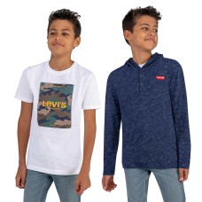 Levi's Youth Hoodie and Tee Set, Navy and White
