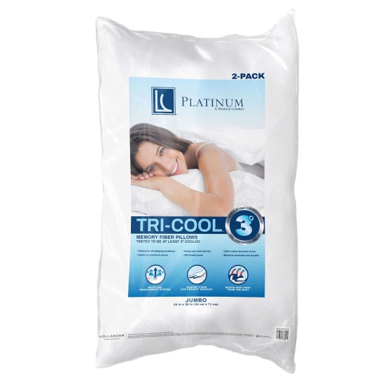  Platinum Pillow, 2-pack, One Color, King Size