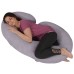 Lounge Town C-Shaped Body Pillow, Gray