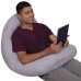 Lounge Town C-Shaped Body Pillow, Gray