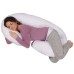 Lounge Town C-Shaped Body Pillow, White