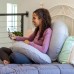 Lounge Town C-Shaped Body Pillow, Gray