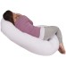 Lounge Town C-Shaped Body Pillow, White