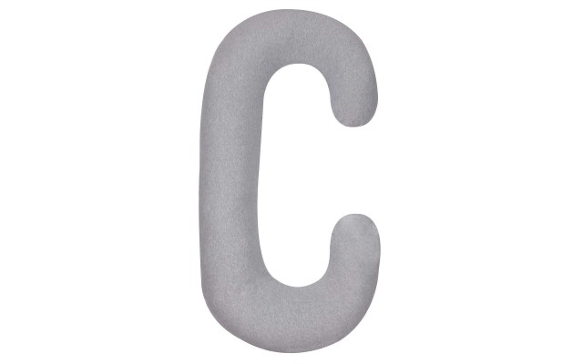 Lounge Town C-Shaped Body Pillow, Gray