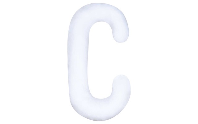 Lounge Town C-Shaped Body Pillow, White