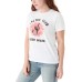  Ladies' Graphic Tee, White, Large