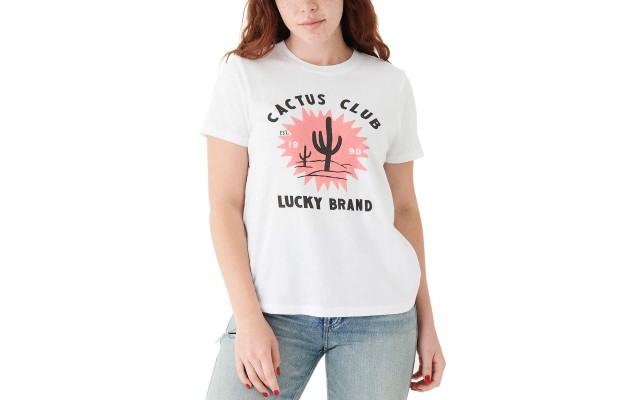  Ladies' Graphic Tee, White, Large