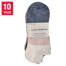 Lucky Brand Ladies' Super Soft No Show Sock10-pair