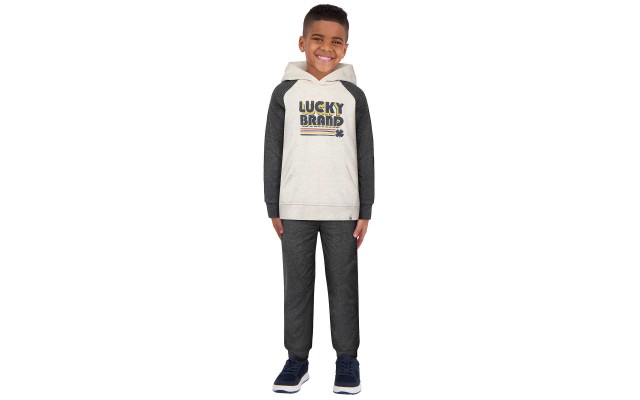 Lucky Kids' 2-piece Fleece Set, Charcoal, One Color, 4T