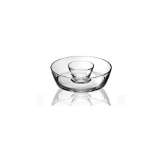 Luigi Bormioli Gallerie 2-Piece Glass Chip and Dip Bowls Party Set