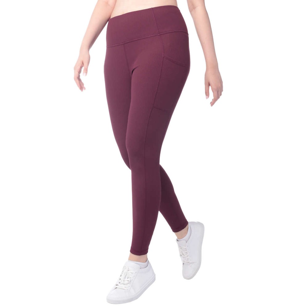 Lukka Lux Ladies' Ribbed Legging, Purple, Medium