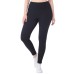  Ladies' Ribbed Legging, Black, Large
