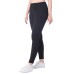  Ladies' Ribbed Legging, Black, Large