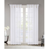 Madison Park Ceres 50″ x 63″ Twisted Tab Top Sheer Curtain Set