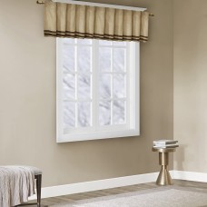 Madison Park Dune Microsuede Stripe 50″ x 18″ Window Valance