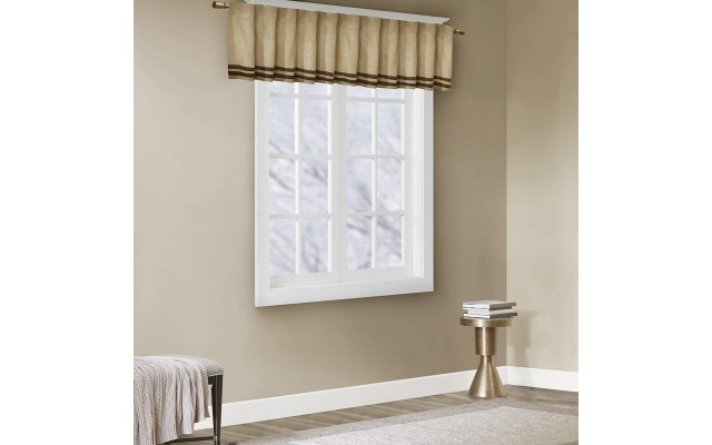  Dune Microsuede Stripe 50″ x 18″ Window Valance