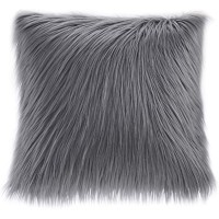 Madison Park Edina 20″ Square Faux-Fur Decorative Pillow