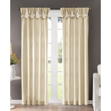 Madison Park Emilia 50″ x 84″ Lined Faux-Silk Twisted Tab Window Panel