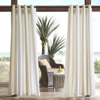 Madison Park Newport Stripe 54″ x 84″ 3M Scotchgard Outdoor Curtain Panel