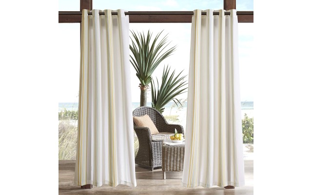  Newport Stripe 54″ x 84″ 3M Scotchgard Outdoor Curtain Panel