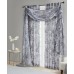  Simone 42″ x 216″ Floral Sheer Scarf Valence