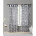  Simone 50″ x 84″ Printed Floral Twist Top Sheer Curtain Panel