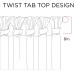 Simone 50″ x 95″ Printed Floral Twist Top Sheer Curtain Panel
