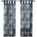  Simone 50″ x 95″ Printed Floral Twist Top Sheer Curtain Panel