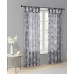  Simone 50″ x 84″ Printed Floral Twist Top Sheer Curtain Panel