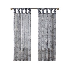 Madison Park Simone 50″ x 84″ Printed Floral Twist Top Sheer Curtain Panel