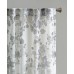  Simone Floral Design Sheer Single Window Curtain Voile Privacy Drape for Bedroom, White, 50