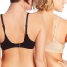  Ladies' Comfort Devotion Bra, 2-pack, Black, 38D
