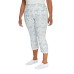  Ladies' Roll Cuff Capri, Light Blue, 3X