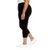  Ladies' Roll Cuff Capri, Black, 2X