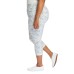  Ladies' Roll Cuff Capri, Light Blue, 3X