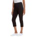  Ladies' Roll Cuff Capri, Black, 2X