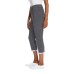  Ladies' Roll Cuff Capri, Blue, 2X