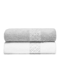 Matouk Rovella Wash Cloth, Silver, WASH CLOTH
