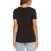  Ladies' Side Tie Tee, Black, Medium