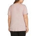  Ladies' Side Tie Tee, Pink, XX-Large