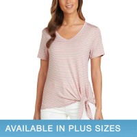 Matty M Ladies' Side Tie Tee, Pink, Medium