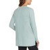  Ladies' V-Neck Tunic Top, Blue, Medium