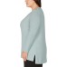  Ladies' V-Neck Tunic Top, Blue, 2X