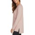  Ladies' V-Neck Tunic Top, Pink, 3X
