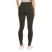  Ladies’ High Waist French Terry Legging, Green, Small