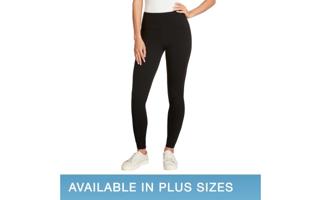  Ladies’ High Waist French Terry Legging, Black, X-Small