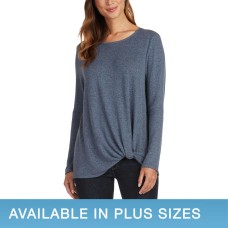 Max & Mia Ladies' Long Sleeve Side Twist Top